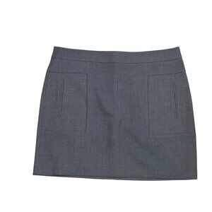 Ann Taylor Loft Gray Pencil Skirt Size 14 Back Zipper Closure 1880
